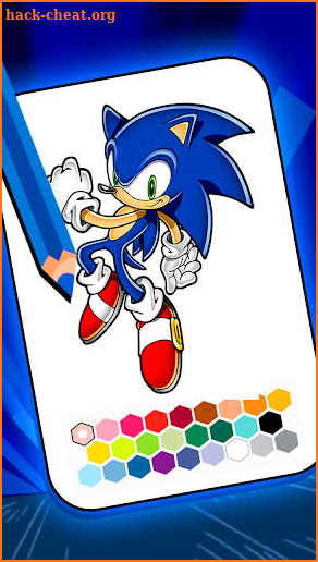 Soni coloring blue hedgehogs screenshot