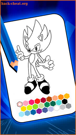 Soni coloring blue hedgehogs screenshot