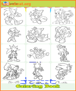 Sonic hedgehog coloring book screenshot