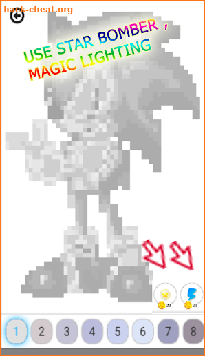 Sonic Pixel Art - Color by Number for Free screenshot