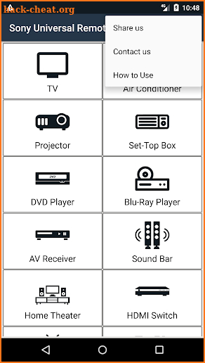 Sony Universal Remote screenshot