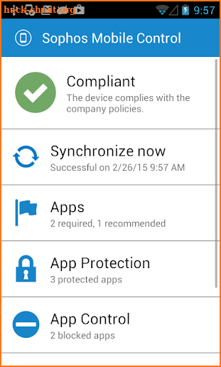 Sophos Mobile Control screenshot