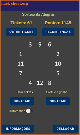 Sorteio da Alegria screenshot
