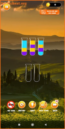 Sorting watercolor puzzle screenshot