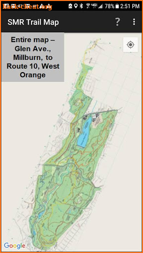 South Mountain Reservation Map screenshot