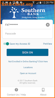 Southern Bank screenshot