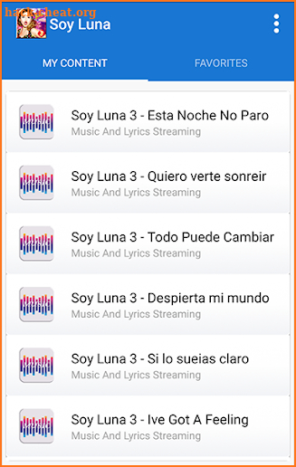 Soy Luna - Hits Music Lyrics screenshot