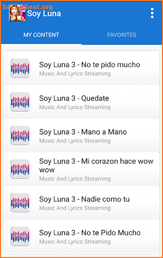 Soy Luna - Hits Music Lyrics screenshot