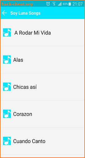 Soy Luna songs screenshot