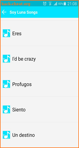 Soy Luna songs screenshot