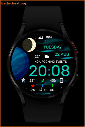 Space Anime Digital Watch Face screenshot