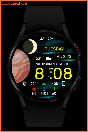 Space Anime Digital Watch Face screenshot