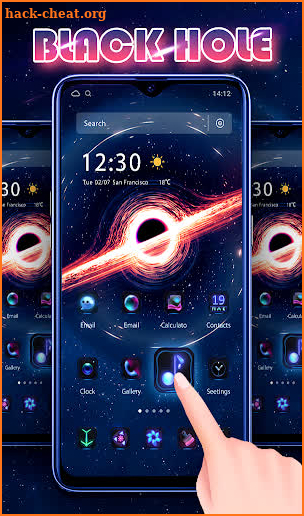 Space galaxy theme Space black hole screenshot