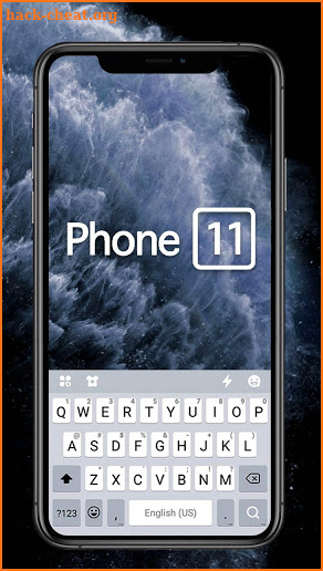 Space Gray Phone 11 Pro Keyboard Theme screenshot