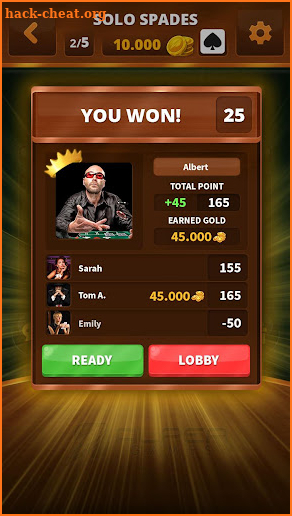 Spades - Batak HD Online screenshot