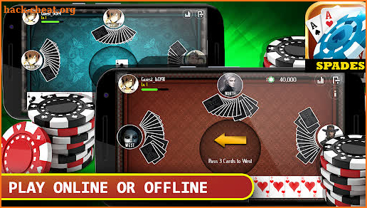 Spades Card - Online, Offline screenshot