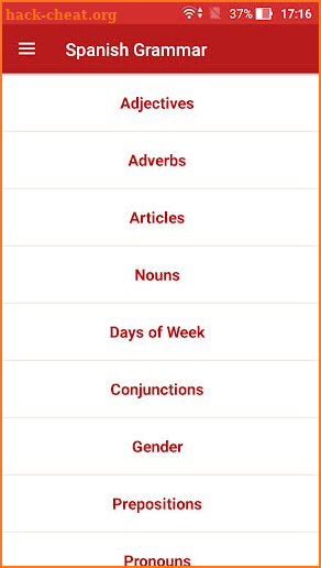 Spanish Grammar Free screenshot