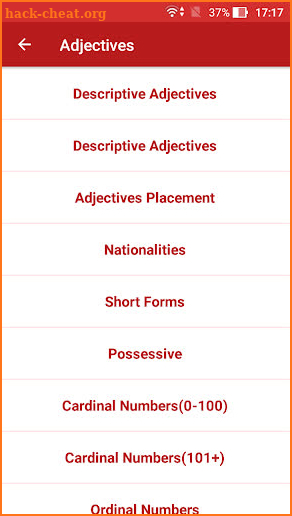 Spanish Grammar Free screenshot