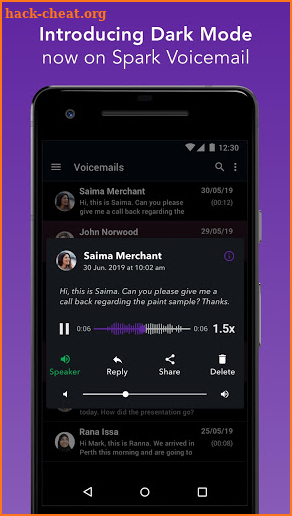 Spark Voicemail screenshot