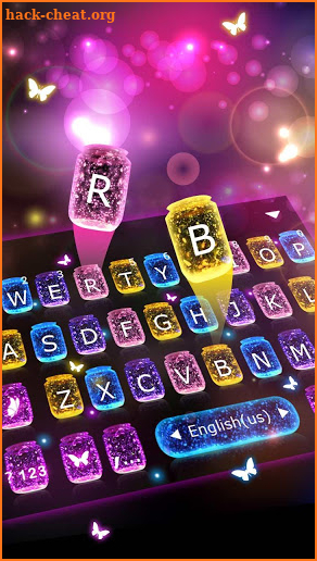 Sparkle Fairy Butterfly Keyboard Theme screenshot