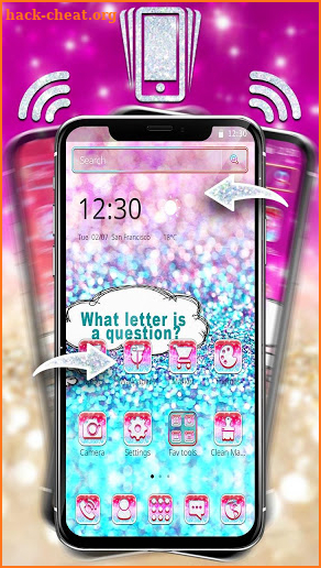 Sparkle Glitter Questions and Answers Theme screenshot