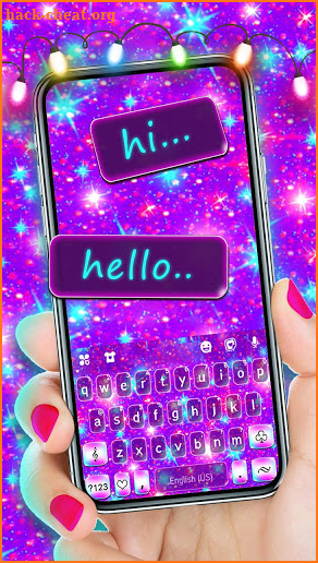 Sparkle Lights Keyboard Background screenshot