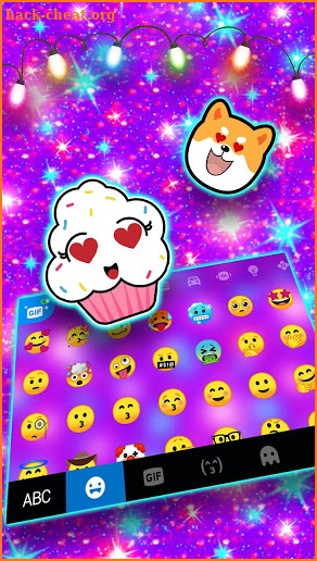 Sparkle Lights Keyboard Background screenshot