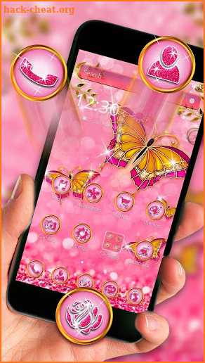 Sparkle Pink Glitter Butterfly screenshot