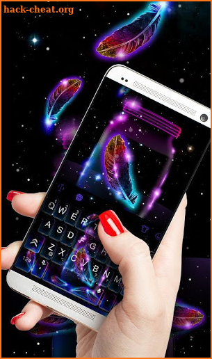 Sparkling Bottle Feathers Keyboard Theme screenshot