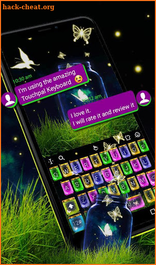 Sparkling Colorful Butterfly Keyboard Theme screenshot