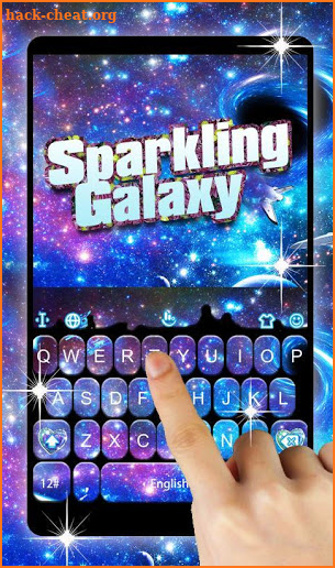 Sparkling Galaxy Keyboard Theme screenshot