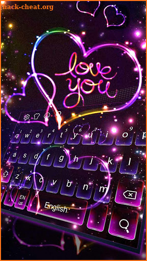 Sparkling Love Heart Keyboard screenshot