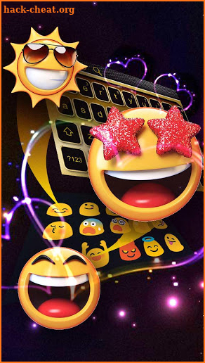 Sparkling Love Heart Keyboard screenshot