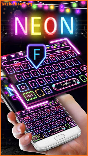 Sparkling Neon Lights Keyboard screenshot