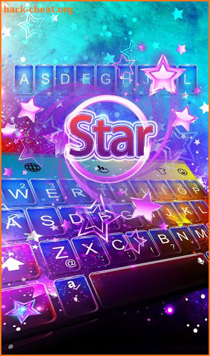 Sparkling Purple Stars Keyboard Theme screenshot