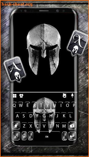 Sparta Metal Helmet Keyboard Theme screenshot