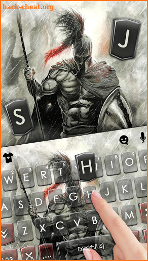 Sparta Warrior Battle Keyboard Theme screenshot