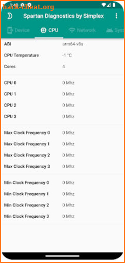 Spartan Diagnostics screenshot