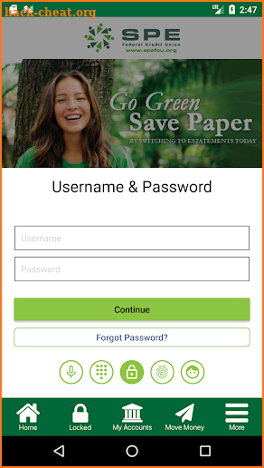 SPE Federal Credit Union screenshot