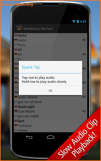 SpeakEasy German ~ Phrasebook screenshot