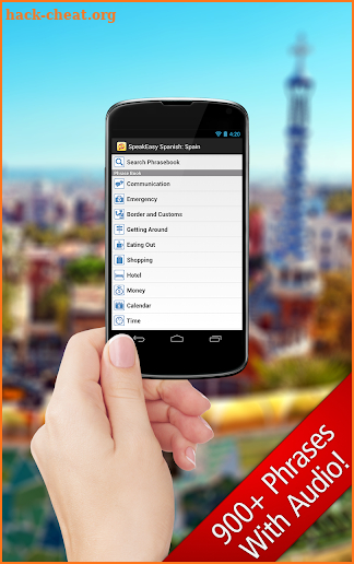 SpeakEasy Spanish ~ Phrasebook screenshot