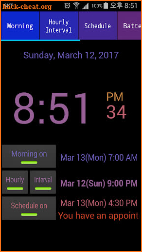 Speaking Alarm Clock screenshot