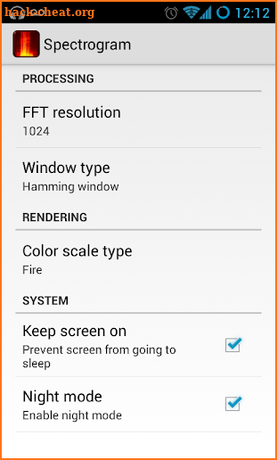 Spectrogram screenshot