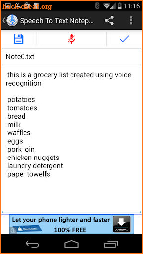 Speech To Text Notepad screenshot