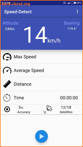 Speed-Detect : Speedometer / Altimeter/GPS Compass screenshot