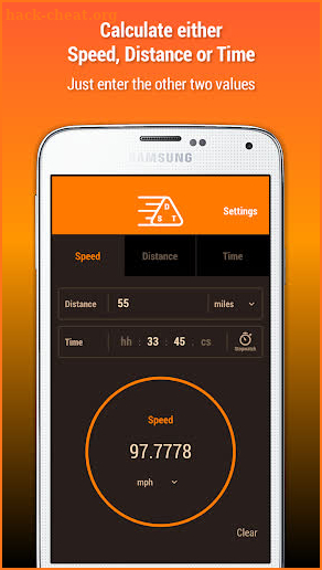Speed Distance Time Calculator screenshot