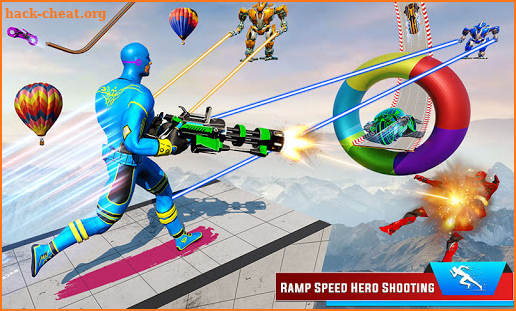 Speed Hero Robot Ramp Bike Transform Robot Games screenshot