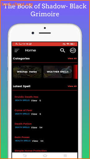 Spell Book : The Black Grimoire-The Book Of shadow screenshot