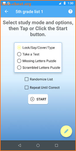 Spelling Test Practice screenshot