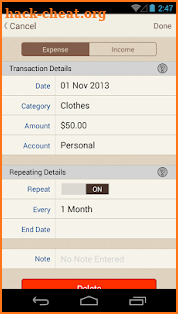 Spending Tracker screenshot